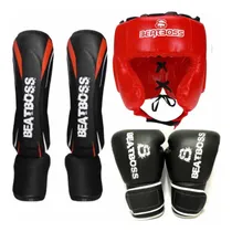 Comprar Kit Guantes Tibial Cabezal Premium Boxeo Entrenamiento  Mma