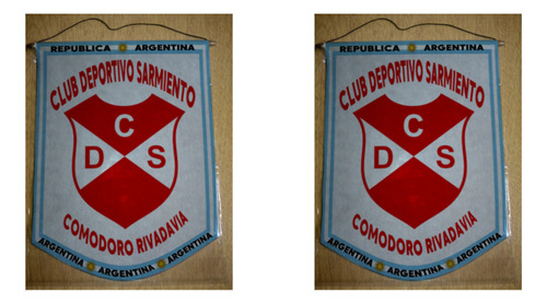 Banderin Grande 40cm Sarmiento De Comodoro Rivadavia