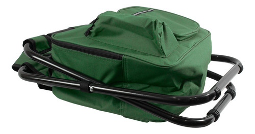 Silla Playera Con Asas Mochila Hielera Termica Para Camping Color Verde