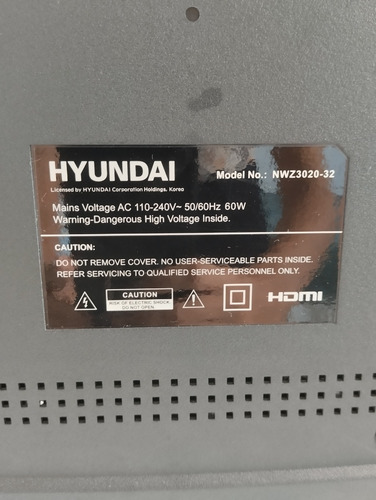 Imagen 5 de 7 de Televisor Hyundai De 32 Para Repuesto O Reparar