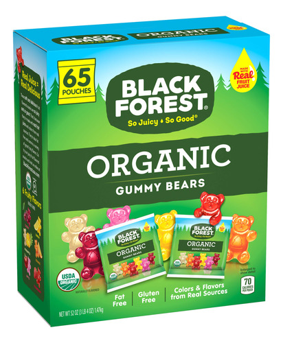 Bosque Negro Usda Orgánico Gummy Bears  65 pouches .