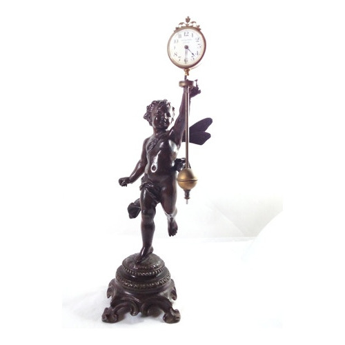 Raro Relógio De Mesa Pendulete Francês Assinado Art Nouveau (Usado)