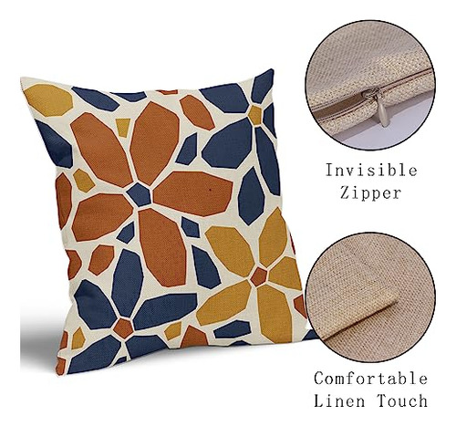 Juego De 2 Fundas De Almohada 45 X 45 Cm, Colores Azul, Nara