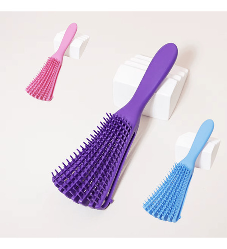 Pente Polvo Desembaraçar Cacheados E Crespos Cabelos Ideal Cor Multicolorido