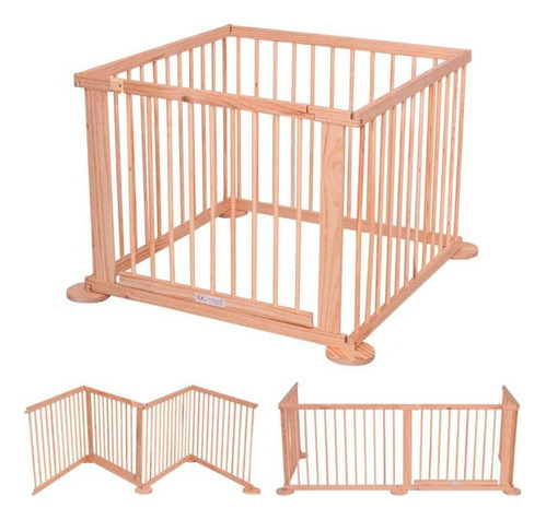 Corral Para Bebe En Madera 4 Piezas Calidad Super Oferta