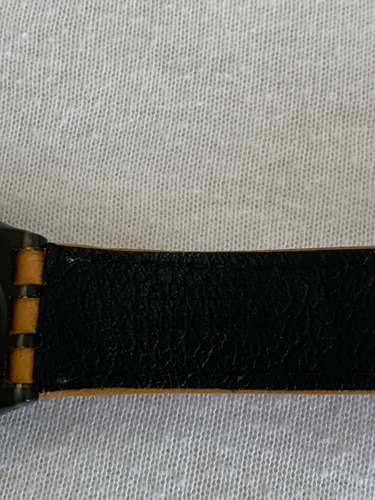 Relogio Swatch Scm101. Cronografico. Ano 1992, Sem Uso.couro