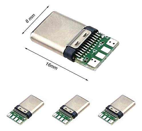 Conector Macho Teansic, 20 Unidades, Usb 3.1 Tipo C, Con
