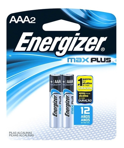 Imagen 9 de 10 de Pilas Energizer Aaa Max Plus Alcalina X 2 Un. Mayor Duracion