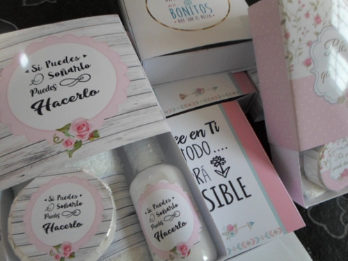 Set Crema + Jabon + Toalla Frases/ Regalo/ Logo X 20
