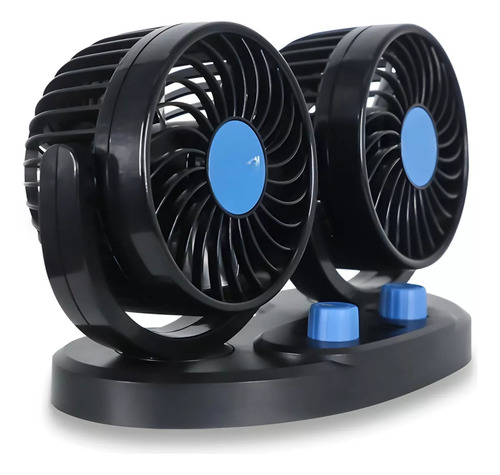 Ventilador Doble Automóvil 12v Accesorio Vehículo 360°/ R&c