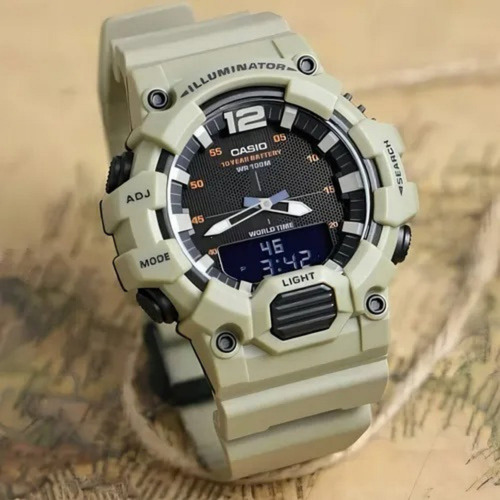 Reloj Analogico Hombre Hdc-700-3a3vdf Casio Beige Sport 1030