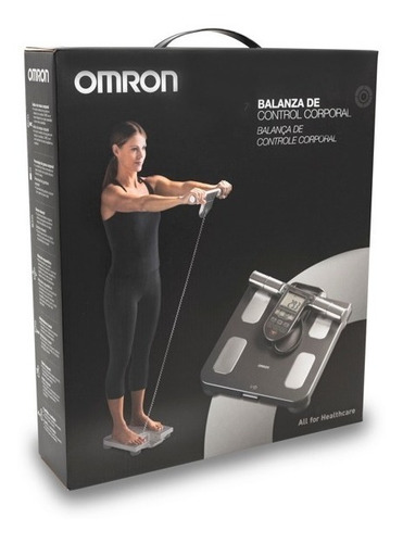 Bascula De Control Corporal 7 Parametros Omron Hbf-514 Color Gris