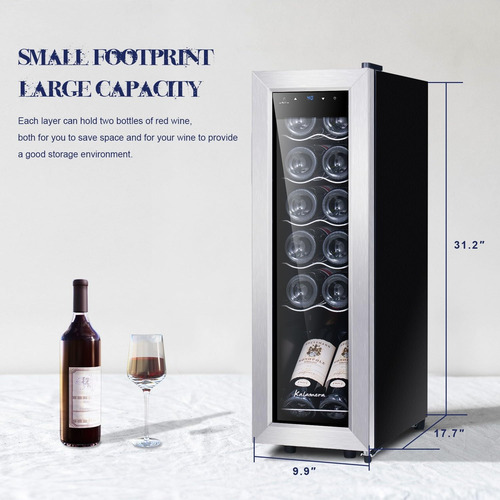 Cava Fribogar Refrigeración Acero Inoxidable 12 Botellas