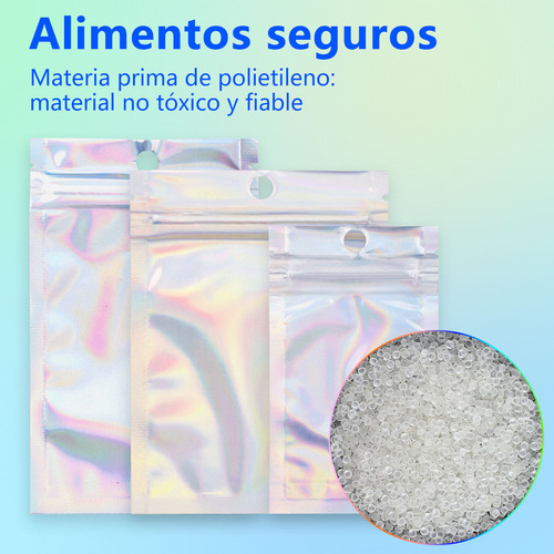 Bolsas Holográficas Tornasol A Prueba De Olores 200pzs,8x13