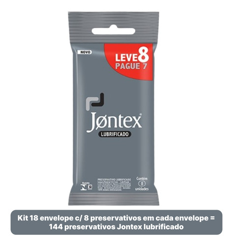 144 Preservativo Camisinha Jontex Lubrificado Atacado