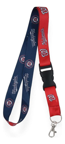 Lanyard Wc Mlb Nationals 2tonos Azul-rojo Color 52028