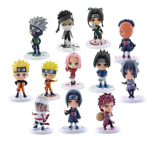 Pack De 12 Piezas Anime Naruto - Figuras De Acción De Pvc (7