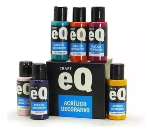 Acrilico Decorativo Eq Arte 50cc 59 Colores Disponibles X1 Color Del Óleo Blanco