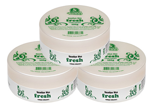 Kit 3 Unids Vaselina Fresh Para Tatuagem C/ Ativos Naturais