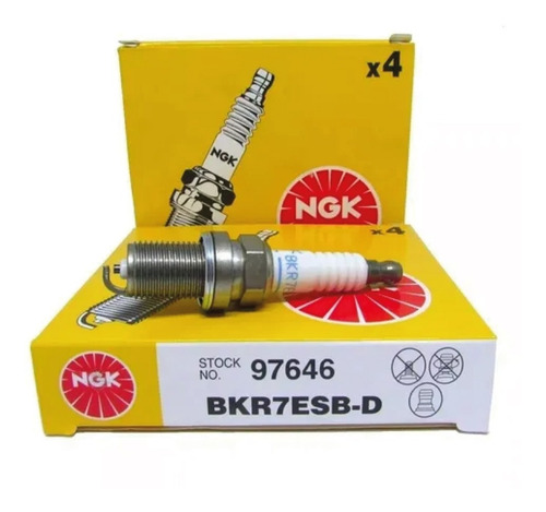 Imagem 6 de 8 de Kit Vela Ignição Ngk Gol G4 1.0 8v Flex Após 2005 Bkr7esb-d