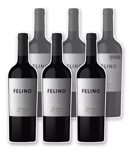 Vino Felino Brand Red Blend Viña Cobos X6 Unidades