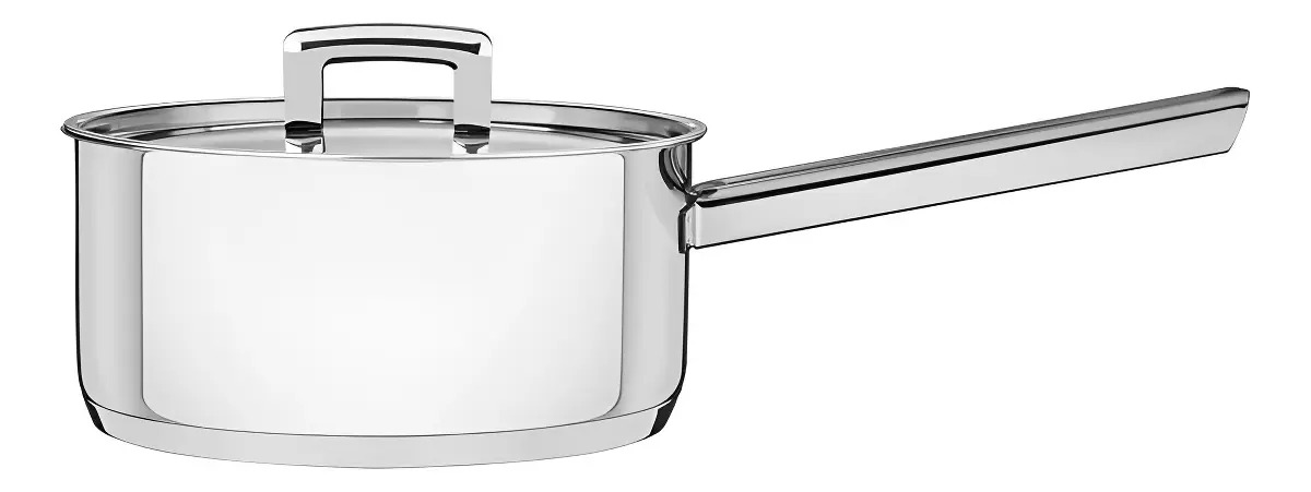 Olla/ Cacerola Tramontina de acero inoxidable con triple fondo 16cm y 1,4L linea: Brava