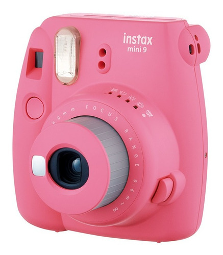 Câmera Instantânea Instax Mini 9 C/ 6 Filtros - Rosa Flaming