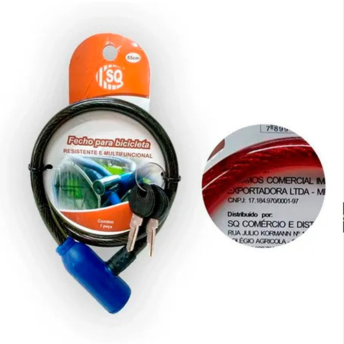 Cadeado Multifuncional Bike Bicicleta Em 10mm Super Trava
