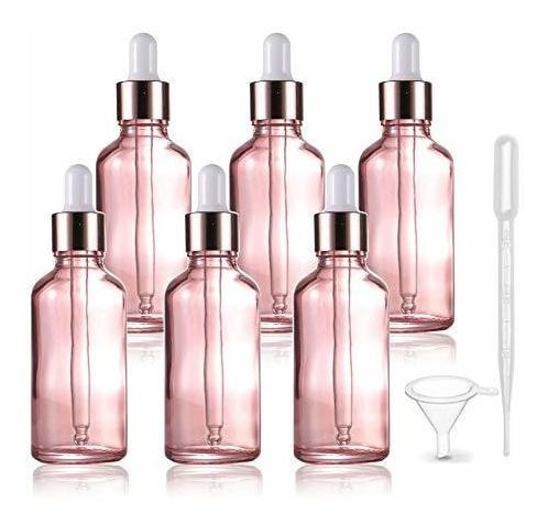 Perfumemos Frasco Cuentagotas De Vidrio Rosa De 1,7 Oz Para 