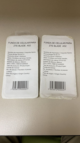Protector Para Celular Zte Modelo Blade A52 Agua Lisa (Usado)
