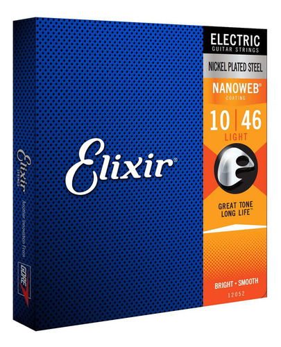 Cuerdas para guitarra eléctrica Elixir Nanoweb Nanoweb 4:4