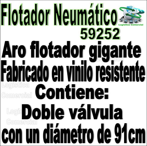 Anillo Flotador Neumatico 91cm Inflable Adulto 59252 Intex