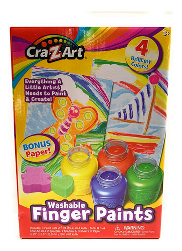 Set De Pintura Para Dedos Cra-z-art Con Papel