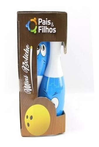 Imagem 3 de 4 de Brinquedo Jogo Mini Boliche 16 Cm 6 Pinos E 1 Bola Colorida