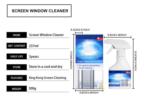 Líquido Limpiador Doméstico Kingd Kong Screen Cleaning 237 M