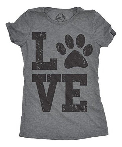 Camiseta Para Mujer Love Paw Cute Adorable Dog Lover Pet Te