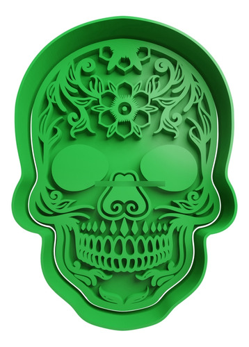  Cortador De Galletas Calavera Mexicana 10cm