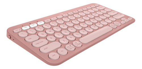 Teclado bluetooth Logitech Pebble Keys 2 K380S QWERTY español color rosado