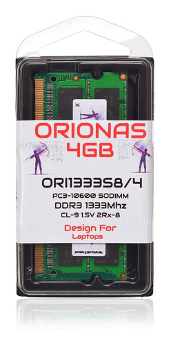 Imagem 1 de 3 de Memoria 4gb Ddr3 1066mhz Notebook Macbook Pc3-8500 Lacrada