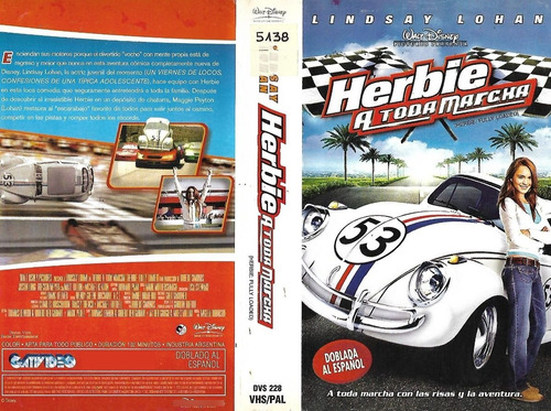 Herbie A Toda Marcha Vhs Lindsay Lohan Disney Español Latino