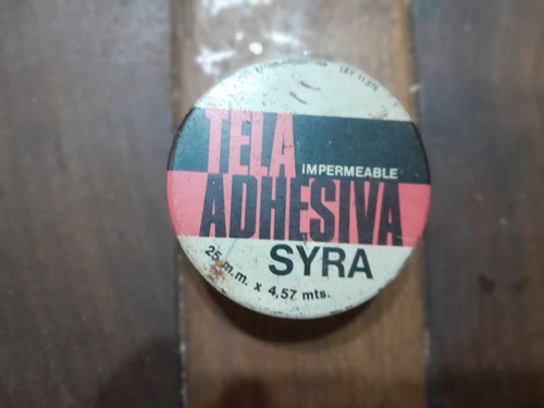 Antigua Lata Tela Adhesiva **syra ** Vacia 1960