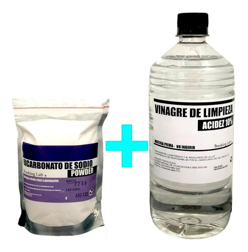 Combo Bicarbonato De Sodio 250g + Vinagre De Limpieza 1 L 