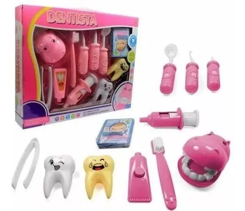 Kit Dentista Completo Meninas Infantil de 13 Peças - Shop Macrozao