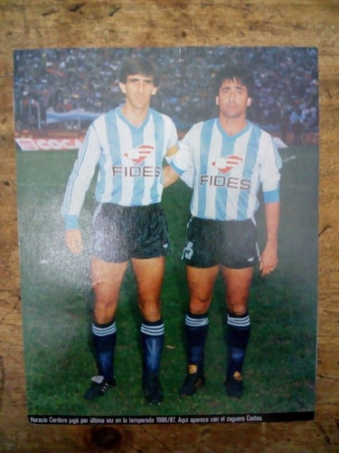 Recorte Racing 86-87 Costas - Horacio Cordero 