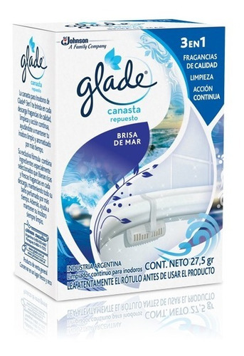 Glade Canasta Solida Repuesto Brisa De Mar