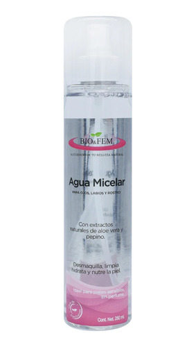 Agua Micelar 250ml  Bio & Fem Farmacia Paris Oficial