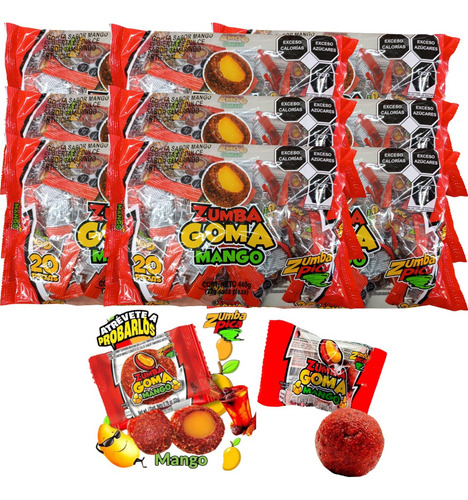 Gomita Tamarindo Mango Chile 220 Pz Zumba Goma Pica