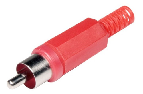 Plug Ficha Conector Rca Plástico Rojo,  Negro