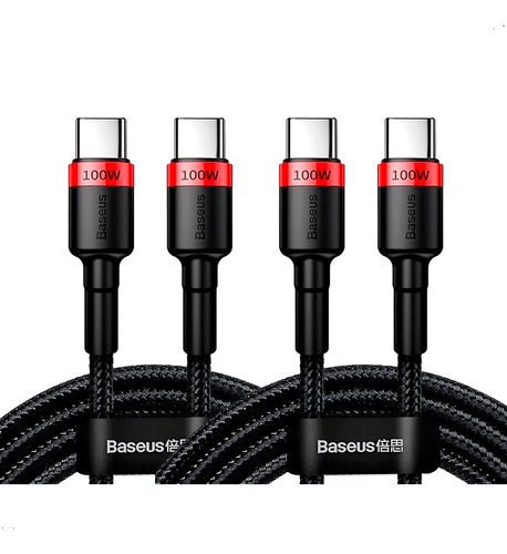 Cable Baseus X2 Und 100w 2m Carga Rapida 20v 5a Usb C A C 