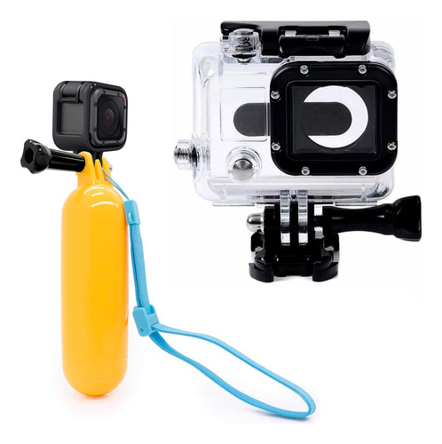 Carcasa Sumergible P Cámara Gopro Go Pro Hero + Palo Bobber Hero 1